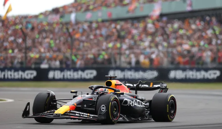 Max Verstappen in Silverstone