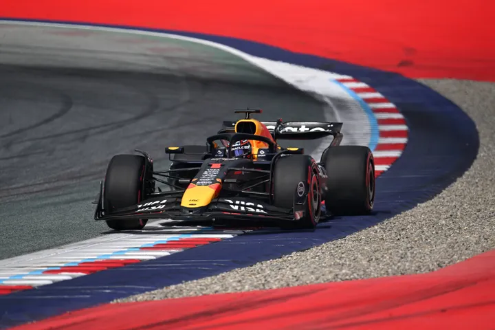Max Verstappen in de kwalificatie voor de Oostenrijkse GP