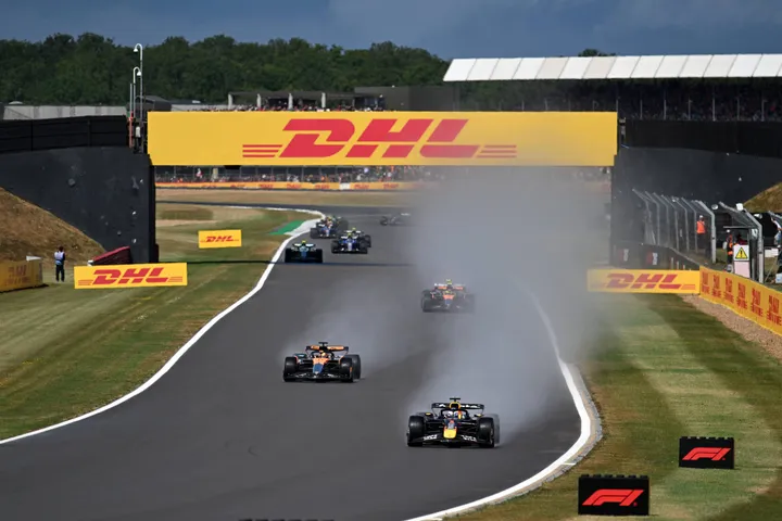 Verstappen driving at Silverstone