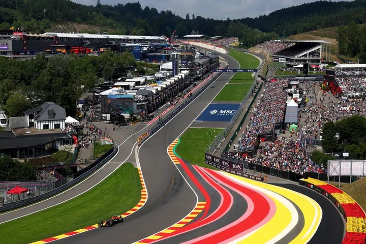 Het Circuit de Spa-Francorchamps in de Belgische Ardennen