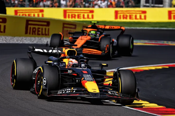Verstappen ahead of Norris at Spa