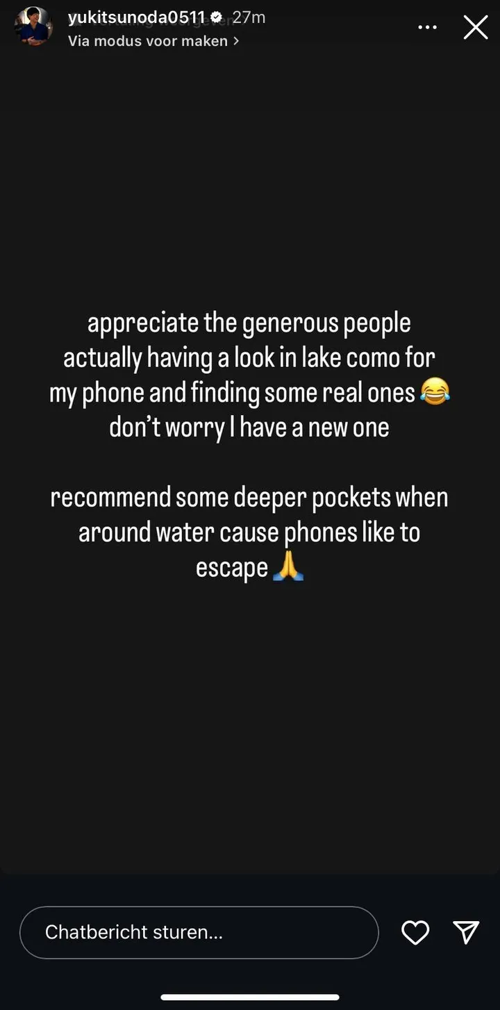 Yuki Tsunoda about lost phone