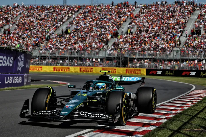 Alonso tijdens de Grand Prix van Canada