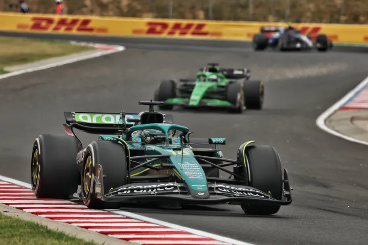 Lance Stroll tijdens de Grand Prix van Hongarije&nbsp;