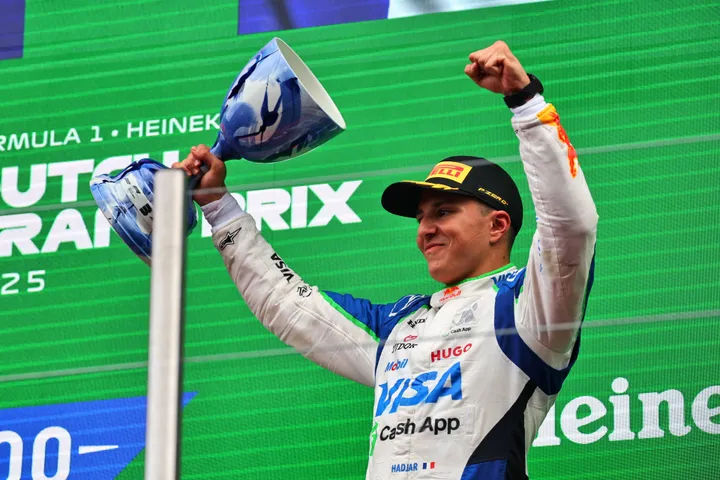 Isack Hadjar took his first podium in Formula 1 at the Dutch Grand Prix at just 20 years of age
