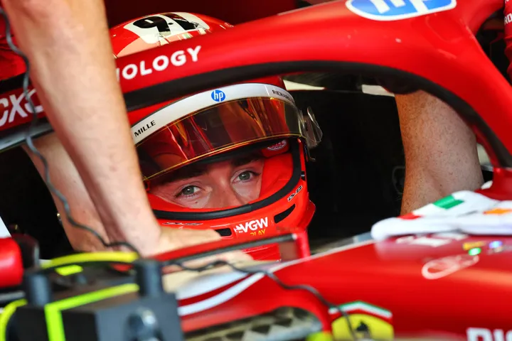 Charles Leclerc in Monza. Foto: Renngeschehnisse