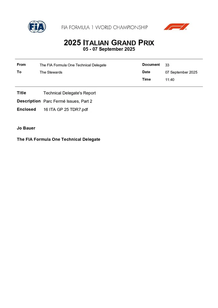 DOC 33 - 2025 Italian Grand Prix - Parc Fermé Issues, Part 2_page-0001