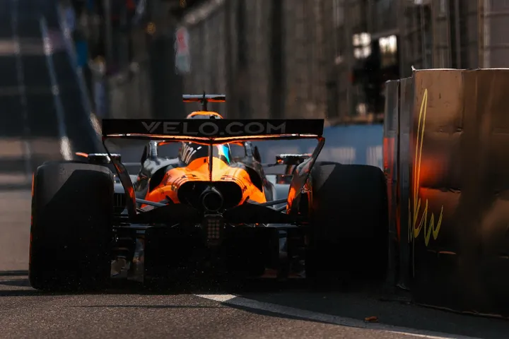 McLaren's achtervleugel voor de GP in Baku
