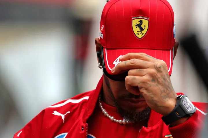 Lewis Hamilton wurde gezwungen, sich von seinem geliebten Hund Roscoe zu verabschieden. Foto: RacePictures.