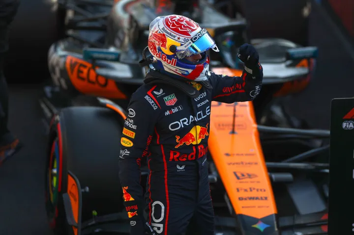 Max Verstappen na zijn pole position in Italië - Red Bull Contentpool