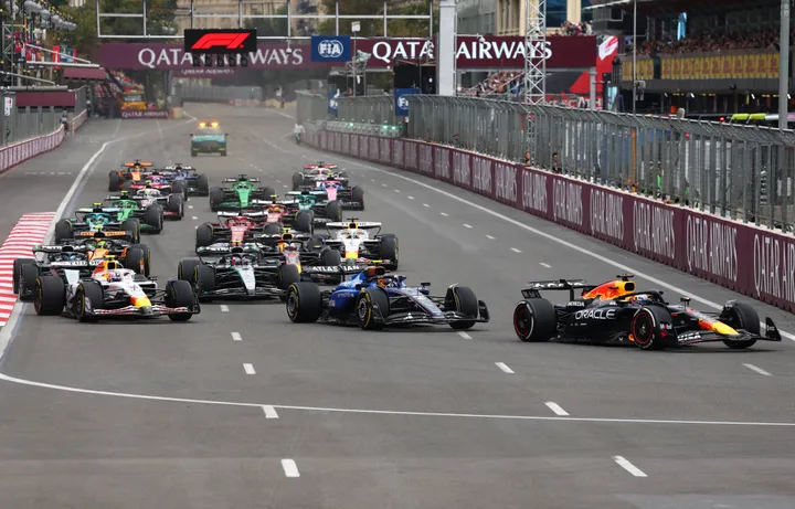 De start van de GP van Azerbeidzjan. Foto: Red Bull Content Pool