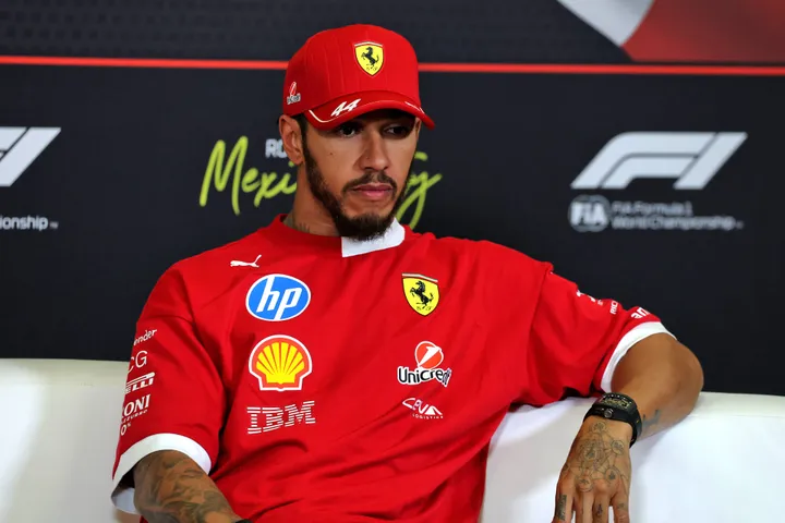 Lewis Hamilton (GBR) Ferrari in the post qualifying FIA Press Conference, Mexican Grand Prix - Photo: Race Pictures