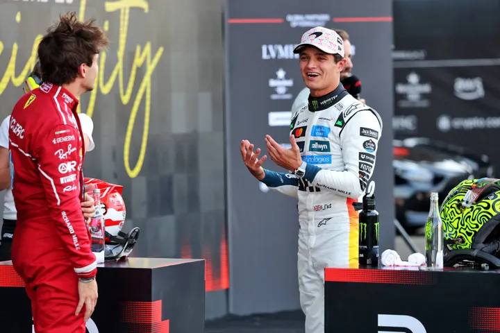 Lando-norris-Charles-leclerc-na-kwalificatie-mexico