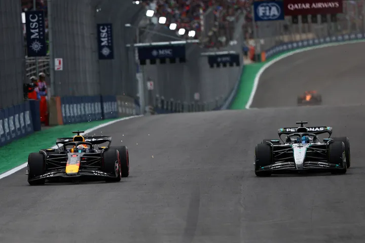 Russell fights with Verstappen_Brazil_Mercedes_Red Bull Content Pool_jPEG