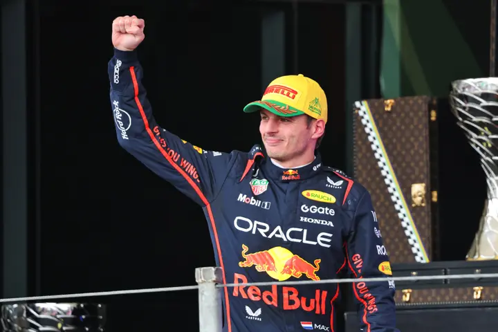 Verstappen auf dem Podium in Brasilien
