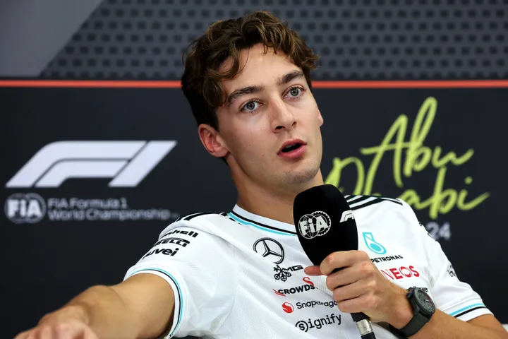 George Russell und Kimi Antonelli in Abu Dhabi