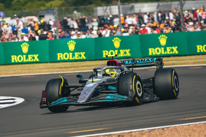 Hamilton beim Großen Preis von Großbritannien 2022