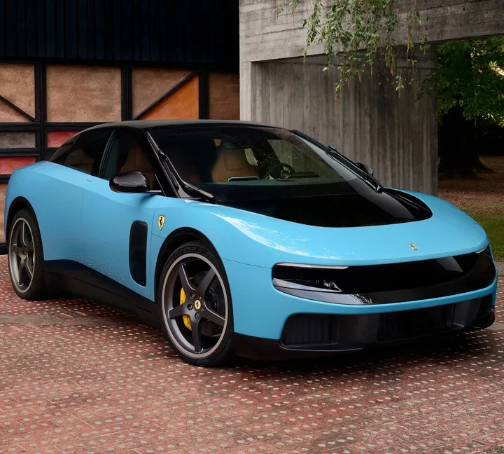 The new Ferrari Luce front three-quarter view