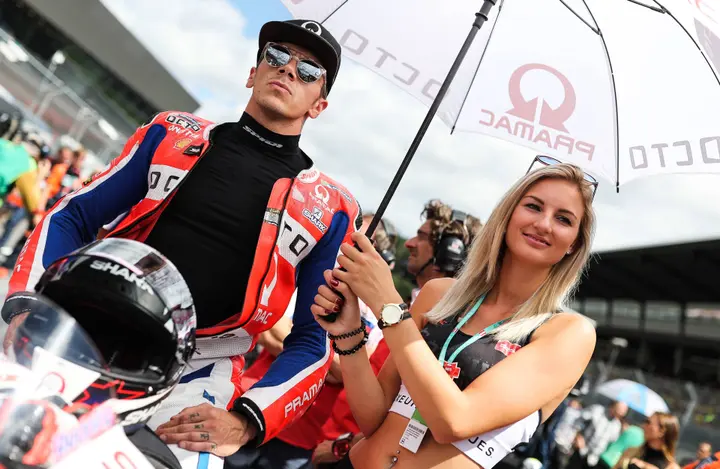 Scott Redding prepares on a Pramac Ducati