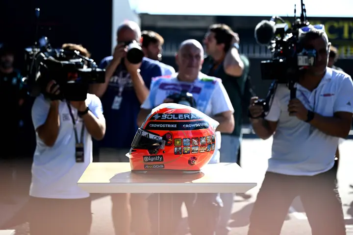 Kimi Antonelli's special Rossi edition helmet took all the attention in Monza (Photo: Race Pictures)
