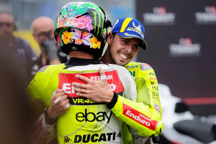 The pace of Di Giannantonio left Morbidelli fighting for his future (Credit: Apex Agency)