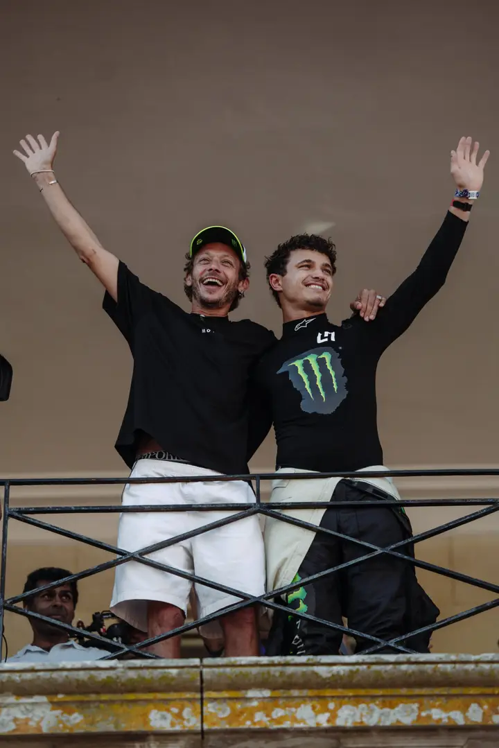 Norris and Alex Albon cite Rossi as their hero (Photo: Apex Agency)