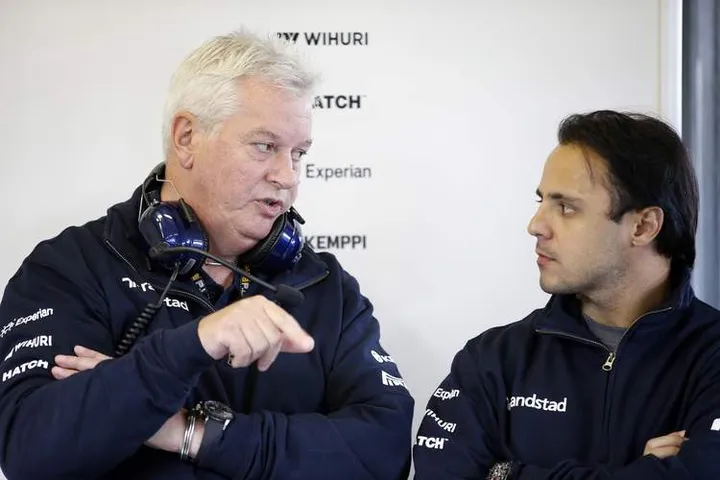 Pat Symonds, Chief Technical Officer, Williams F1, with Felipe Massa, 