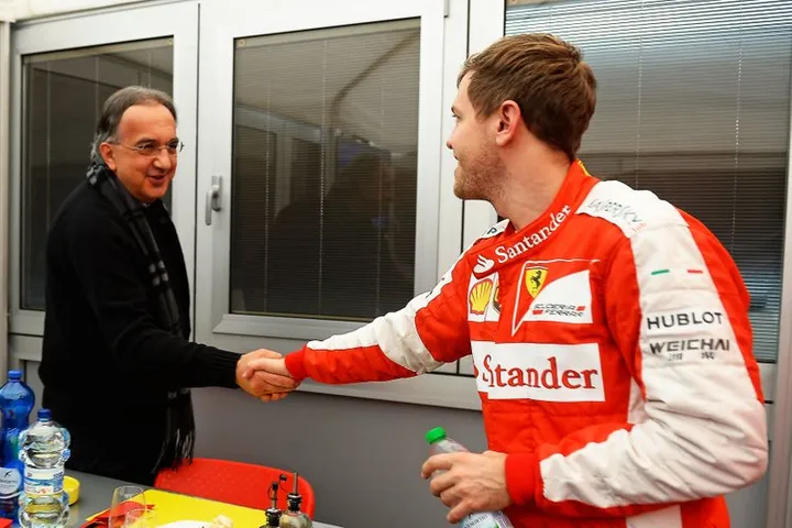 Vettel Marchionne Ferrari Barcelona