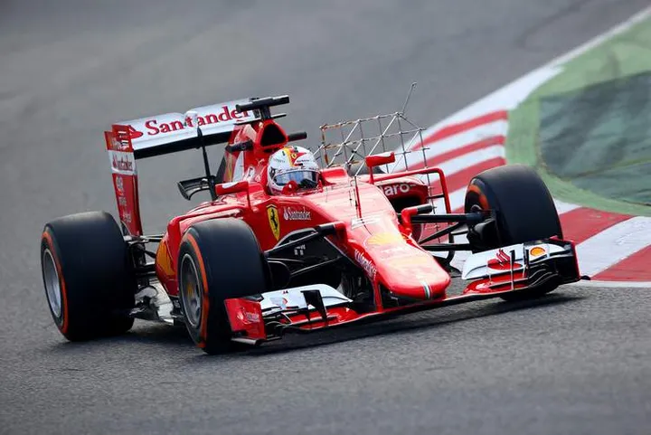 Vettel Ferrari Barcelona