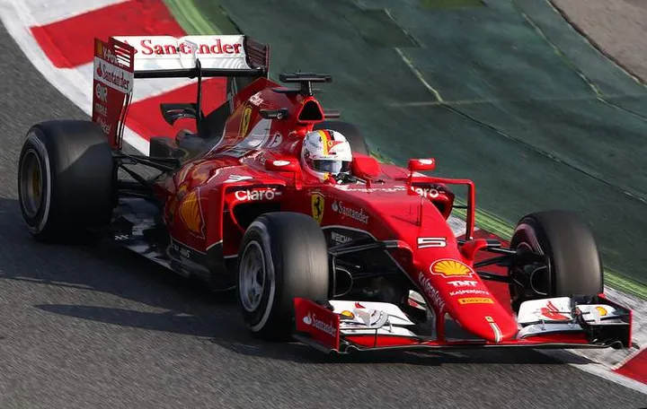 Vettel Ferrari Test Barcelona