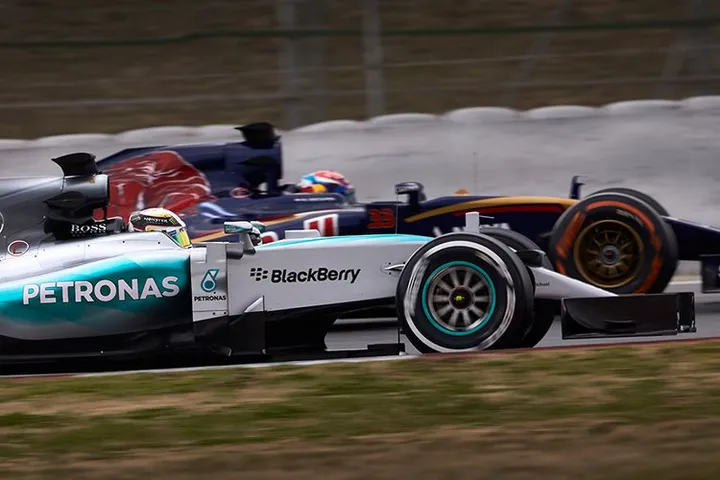 Hamilton Mercedes Barcelona