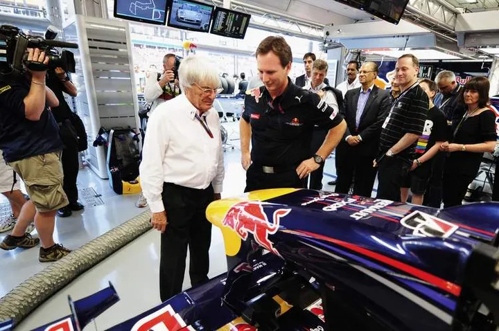 Ecclestone Horner Red Bull
