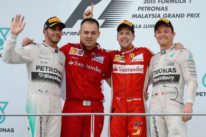 Vettel Ferrari Malaysia Hamilton Rosberg