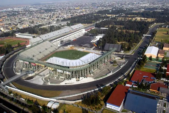 Aerial view of the Hermanos Rodriguez racetrack