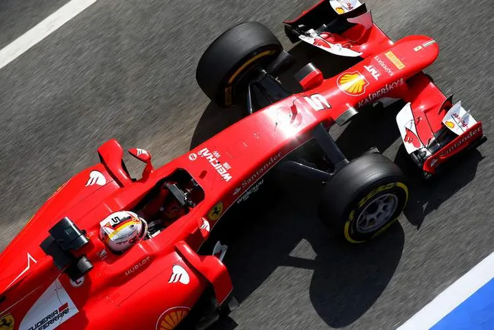 Vettel Ferrari Barcelona
