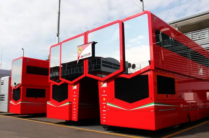 Ferrari F1 paddock trucks