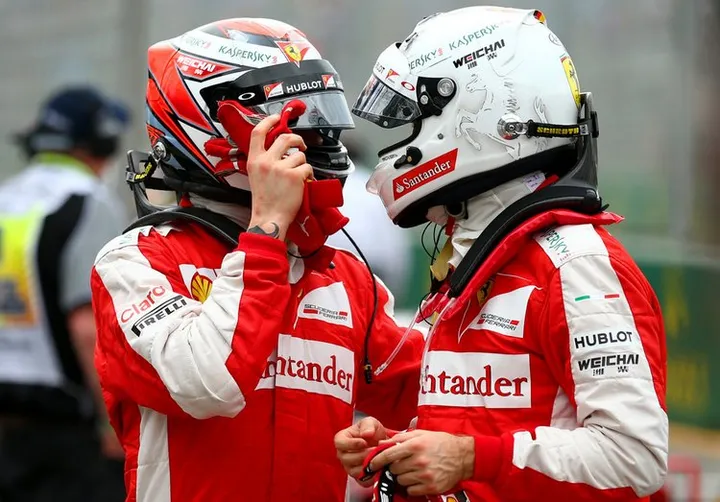 Sebastian+Vettel+Kimi+Raikkonen+F1