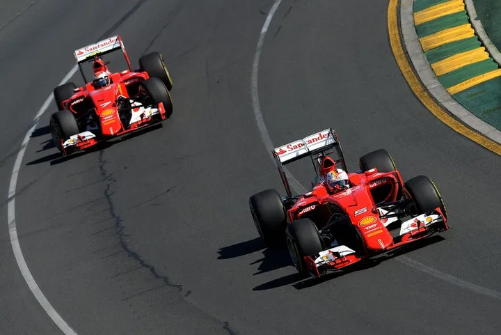 Vettel Raikkonen Ferrari