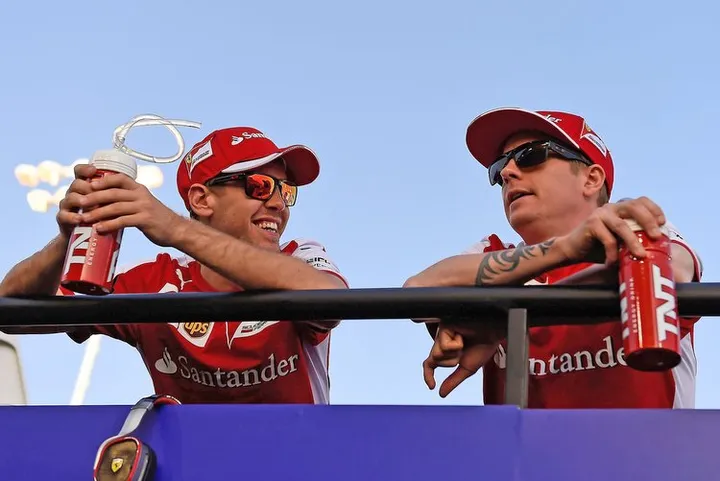 Vettel Raikkonen Ferrari