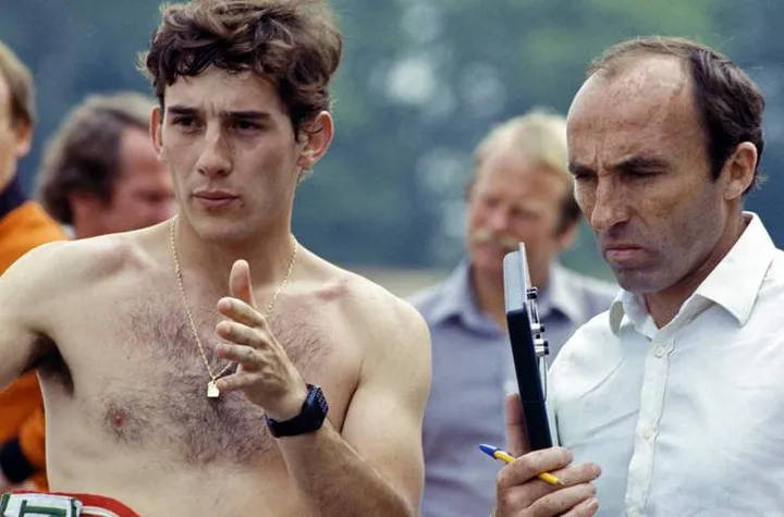 Frank Williams with Ayrton Senna
