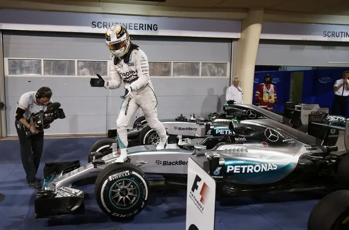 Hamilton Bahrain Mercedes winner