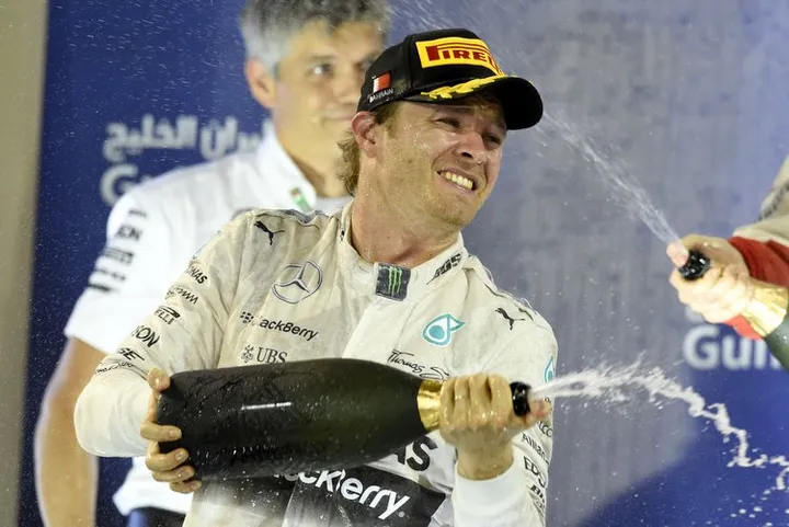 Rosberg Bahrain Mercedes podium