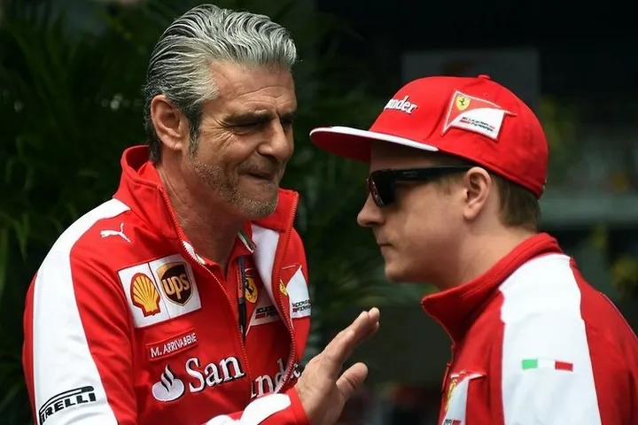 Raikkonen Arrivabene Ferrari
