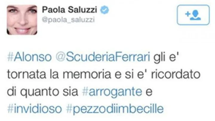 Paola Saluzzi tweet