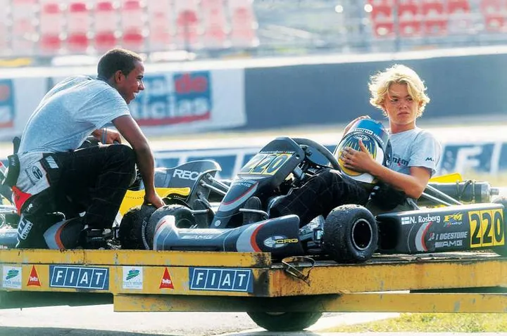 Rosberg Hamilton Karting