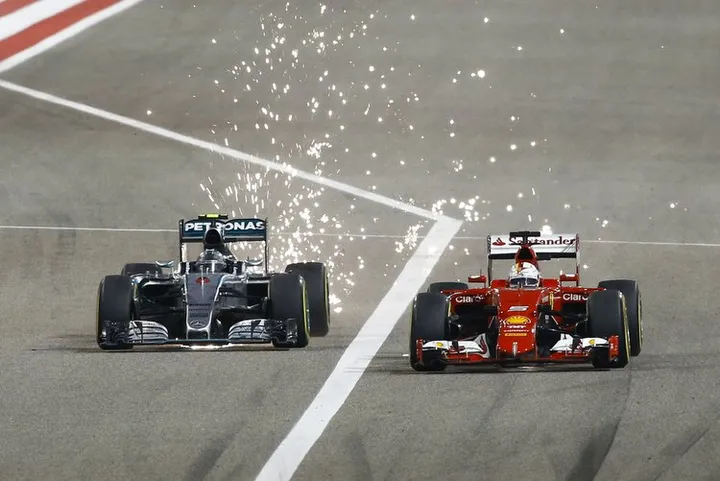 ROSBERG VETTEL Bahrain
