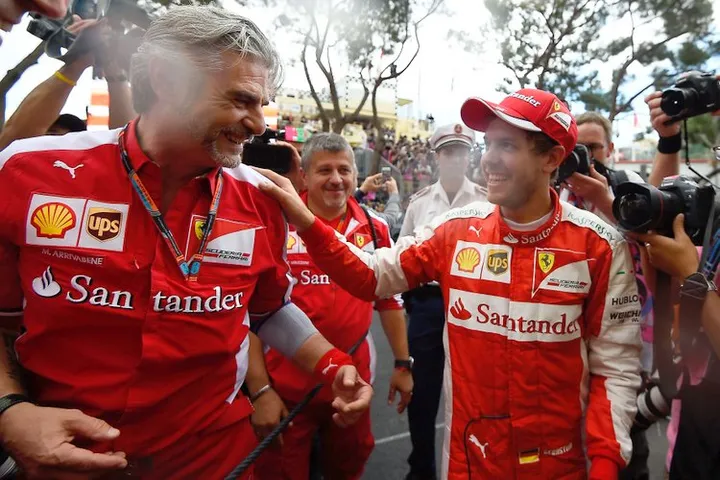 Arrivabene+Vettel+Monaco