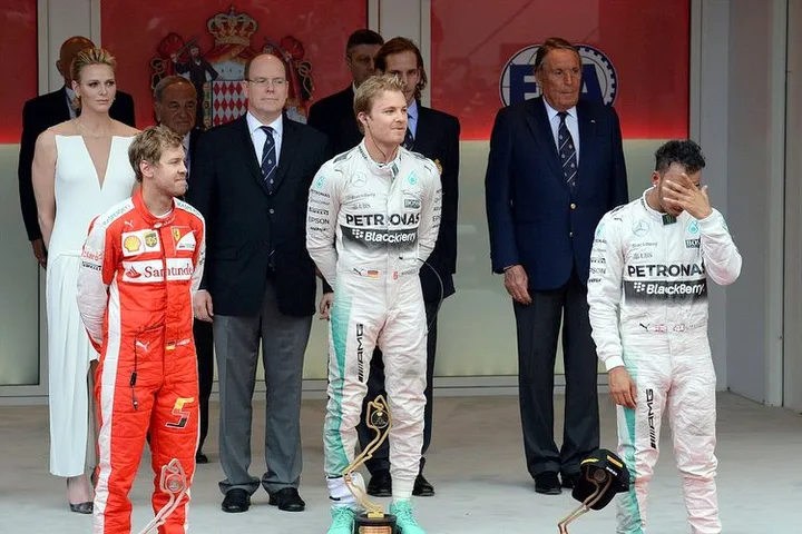 Rosberg Vettel Hamilton Monaco podium