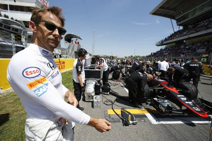 Jenson Button on the grid.