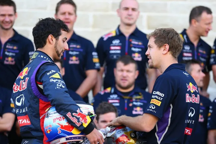 Sebastian+Vettel+Daniel+Ricciardo